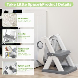 COOSEYA Toilet Seat, Potty Training Seat for Toddler, Upgraded 2-in-1 Potty Toilet Training for Boys and Girls,Waterproof Cushioned Mat with Non-slip Step Stool