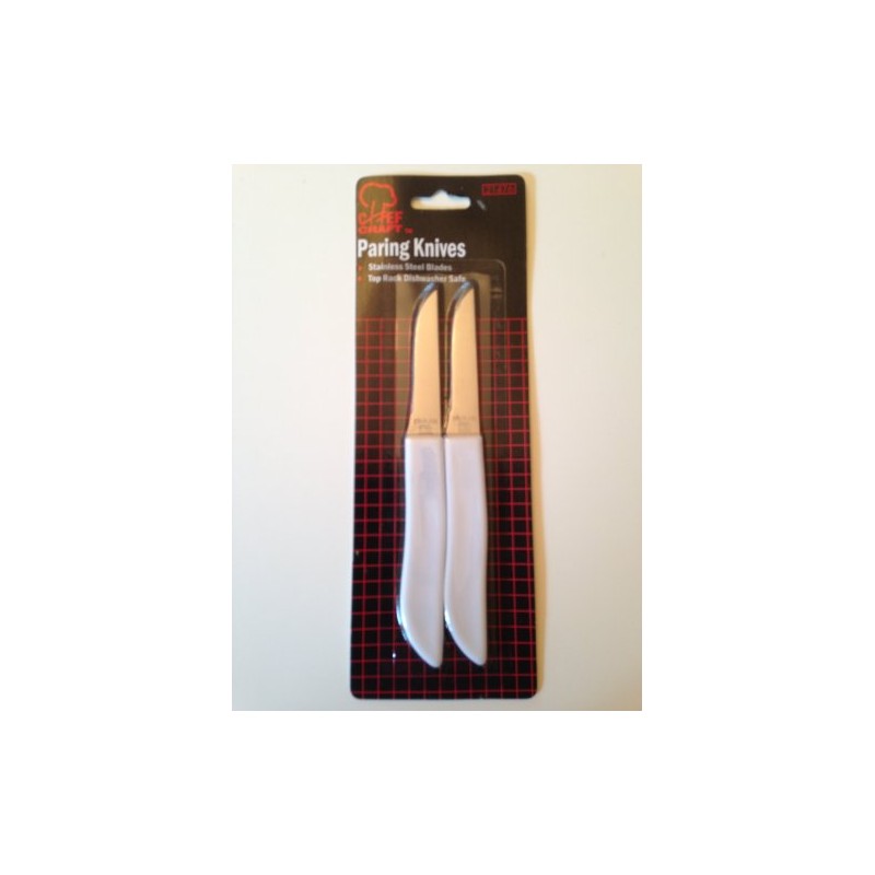 SET OF 2 CHEF CRAFT PARING KNIVES STAINLESS STEEL BLADES