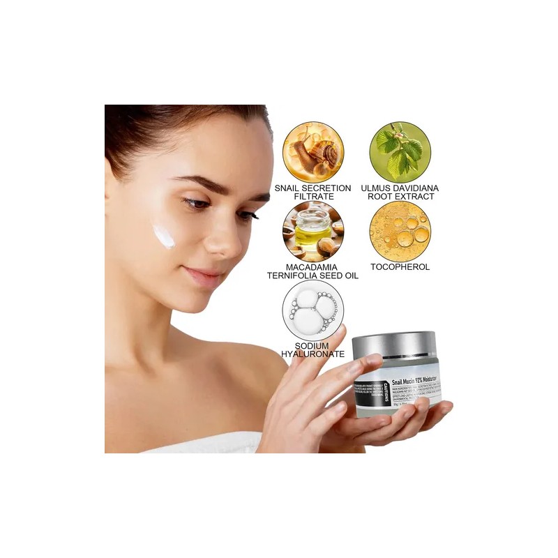 Crema Hidratante Facial Diaria Con Mucina De Caracol, Crema