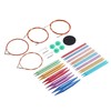 Interchangeable Circular Knitting Needles Set 13 Pairs of Metal Aluminum