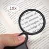 Teoyall 10X Small Magnifying Glass, 2 PCS Mini Pocket Magnifier