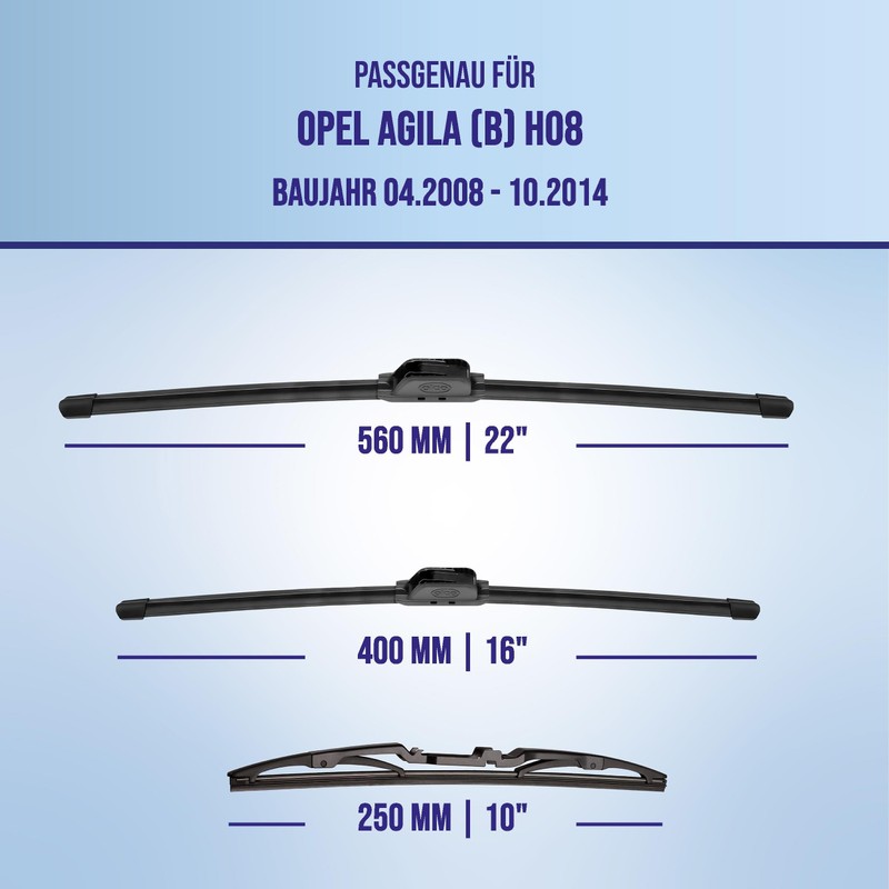 alca® Windscreen Wiper Set with Rear Windscreen Wiper Suitable for