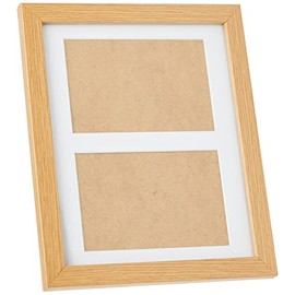 Allington Range 10x8-inch Beech Picture Photo Frame with White 2-Aperture Mount for Image Size 6x4-inch