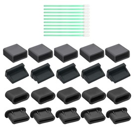 ASOMI 30 Stück USB-C-Staubschutzstecker, USB-Staubschutzstopfen, USB-C-Steckerabdeckung, USB-Staubschutz-Anschlussstopfen, Schutzset mit Reinigungsschaumtupfern