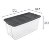 Sterilite 200 Quart Plastic Stacker Box, Lidded Storage Bin Container