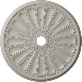 Ekena Millwork CM31KIPCF Kirke Ceiling Medallion, 31 1/2"OD x 3 5/8"ID x 1 1/2"P, Hand-Painted Pot of Cream