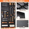INCLY INCLY 48x24 Inch Metal Peg Board Kit with 1/4"