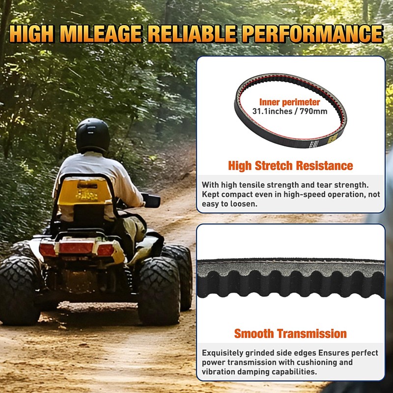 Nilight 835-20-30 CVT Drive Belt Replacement for 4-Stroke GY6 125cc