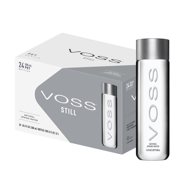 VOSS Still Spring Water - 24 Pack Case of Bottled Drinking Water - Pure, Clean Taste, Natural Hydration - (16.91 Fl Oz)