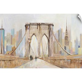 CANVAS ON DEMAND Brooklyn Bridge Walkway Wall Decal, Artwork