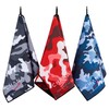 CHANA Golf - Red Camo Microfibre Golf Towel with Built-in