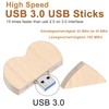 USB Stick Heart 64 GB USB 3.0 with Gift Box,