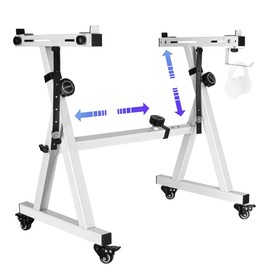 Universal Z-style Heavy-Duty Piano Keyboard Stand - Adjustable and Portable for 61/88 Keys (White)
