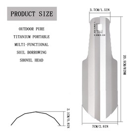 Camping Shovel, Mini Garden Shovel, Titanium Hand Shovel, Titanium Shovel, Outdoor Excavation, Multifunctional Garden Shovel, Portable Digging Shovel for Gardening, Camping, Beach, Hiking