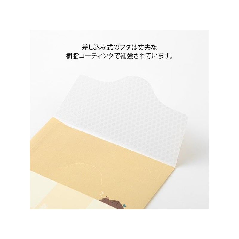 Midori 25600006 Money Envelope Wrist Bear Pattern