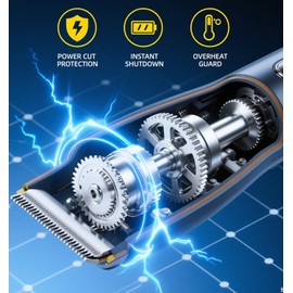 Professional Beard Trimmers for Men Hair Clippers Set Grooming Kit with LCD Display Cordless Electric Trimmers Gift for Men Women Barber Kid(Black)