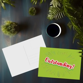 Fun A6 Positive Praise Postcard Pack for Kids Teens Adults - Generic Praise Phrases - Postcard Gifts for Pupils Teachers Parents Children Students, 148mm x 105mm Blank Inspirational Post Cards