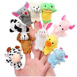 HIGHROCK 10pc Finger Puppet Animals Finger Puppets Hand Puppets Soft Finger Doll Props