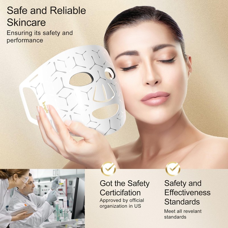 Red Light Therapy for Face, 4 Modes LED Face Mask