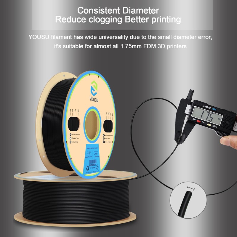 YOUSU Conductive PLA Filament 1.75 mm for 3D Printer &