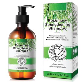 Rosemary Strengthening Shampoo with Biotin, Hair Growth and Repair Formula, 300ml