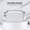 JINGDU Protective Case Compatible with Switch OLED, Dockable TPU Cover