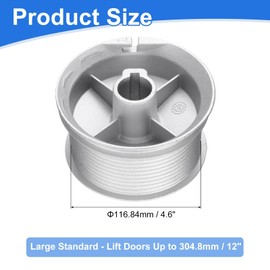 sourcing map Garage Door Cable Drum, Zinc Alloy Overhead Garage Door Parts Drums Wheel Replacement Up to 12" High Door Garage Door Cable Replacement Kit, Silver