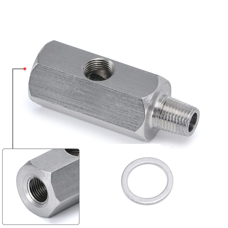 1/8'' BSPT Oil Pressure Sensor Sendor Tee Adapter to 1/8