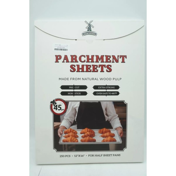 200 Pcs White Parchment Paper Baking Sheets, 12 X 16