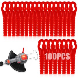 100 Pcs Plastic Grass Trimmer Replacement Blades, 83 mm Garden Mower Blades Cordless Lawn Mower Cutting Blades Lawn Strimmer Accessories Tool for Swift Ryobi VonHaus Grass Strimmer