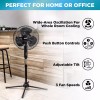 Comfort Zone oscillating pedestal fan 16 Inch 3 speed Adjustable