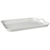 Hutzler Melamine Serving Tray with Handles, 20" x 15", White