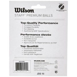 Wilson Squash Ball, 2 Pieces, 2 Pack, Fast, Professional, Blue Dot, Staff Premium Single Blue Dot, WRT617500, Black