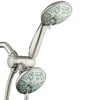 AquaDance Antimicrobial/Anti-Clog High-Pressure 30-setting Dual Head Combination Shower with Microban