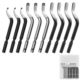 flintronic Universal Deburring Tool, Pack of 10 Replacement Blades, Metal Handle Blades, 360° Rotating Blade Cutting Tool for 3D Printers, Plastic, Aluminium (without Metal Handle)