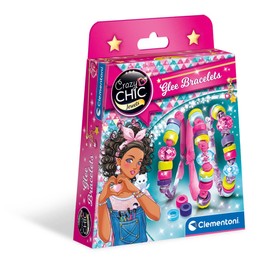 Clementoni 18534 Clementoni-18534-Crazy Chic Bracelets Glee Craft for Children from 7 Years Jewellery Girls, English, Multicoloured