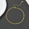 iF YOU Gold Ankle Bracelets for Women, 14k Gold Plated