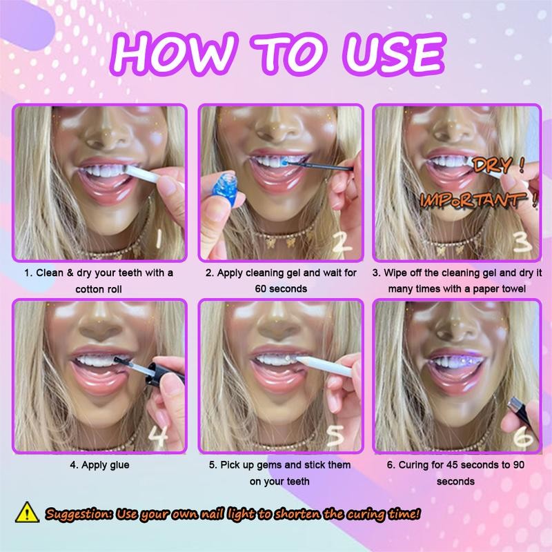 Neeyer 1000 Gems DIY Tooth Gem Kit, Fashion Teeth Jewelry