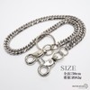 Silver KYASYA Stainless Steel Double Kihei Wallet Chain, 0.4 inch