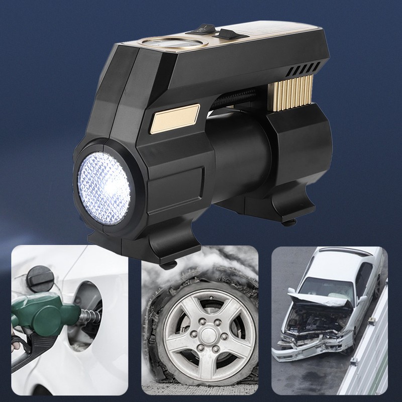 12V Portable Car Digital Air Pump Soundproof Tire Inflator with
