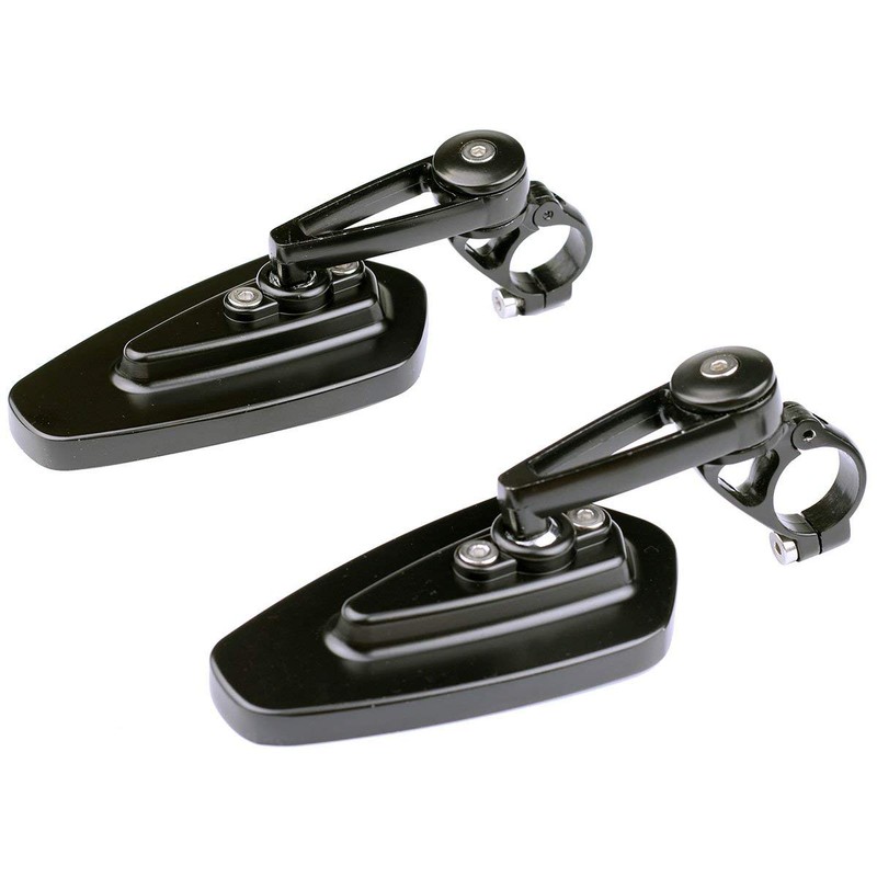 MotorToGo One Pair Black CNC 7/8" Handlebar Bar End Arrow