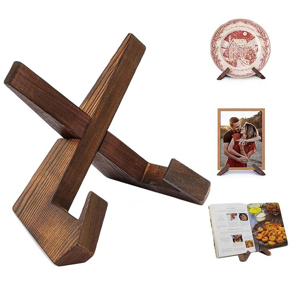 SHULLIN Wooden Dish Stand, Book Stand, Frame Stand, Wooden Display