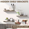 MIUGO 6 Pack Heavy Duty Shelf Brackets 8 inch, Floating