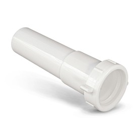 HIGHCRAFT Q4468 Plastic 6 Inch Extension Tube for Tubular Drain Applications 1-1/2 Inch White