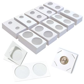Unixing 1000Pcs Coin Flip 2x2 10 Assorted Sizes Coin Holders Flips for Colletors The Coin Collection Supplies The Coin Cardboard Coin Flips