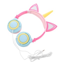 IWOWHERO 1Pc Unicorn Headset for Creative Glowing Headphones Lightweight Material Eye Catching Unicorn Design for Fun and Stylish Audio