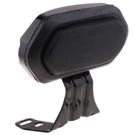 Universal Motorcycle Adjustable Rear Backrest Sissy Bar Cushion Pad - Black