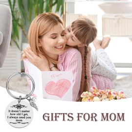 Mothers Day Gifts from Daughter Son, Birthday Gifts for Mom, Unique Christmas Mother's Day Keychain Gift