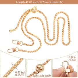 Shimmeroo Gold Chain Purse Strap, Adjustable Gold Chain for Purse
