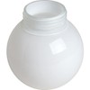 White 6" Globe Acrylic 3-1/4" Fitter